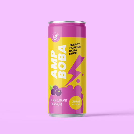 AMPBOBA – Energy Popping Boba Drink (Black Currant) | 310ml