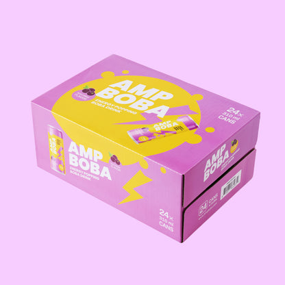 AMPBOBA – Energy Popping Boba Drink (Black Currant) | 310ml