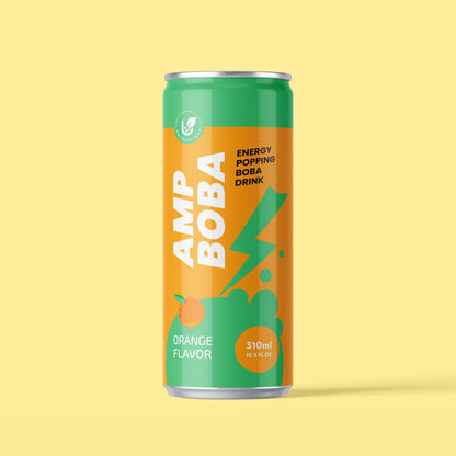 AMPBOBA – Energy Popping Boba Drink (Orange) | 310ml