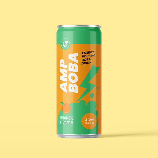 AMPBOBA – Energy Popping Boba Drink (Orange) | 310ml