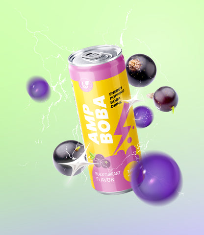 AMPBOBA – Energy Popping Boba Drink (Black Currant) | 310ml