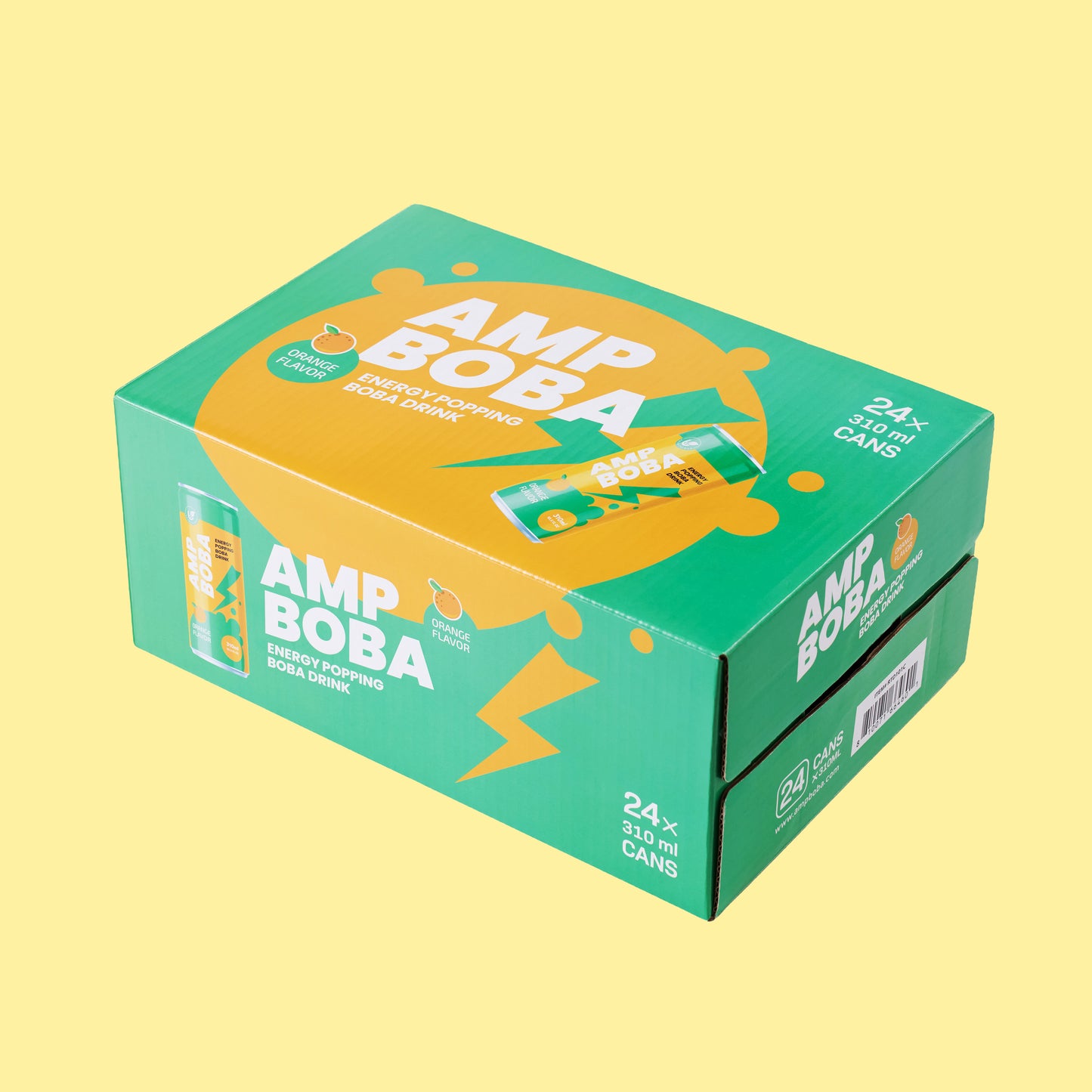 AMPBOBA – Energy Popping Boba Drink (Orange) | 310ml